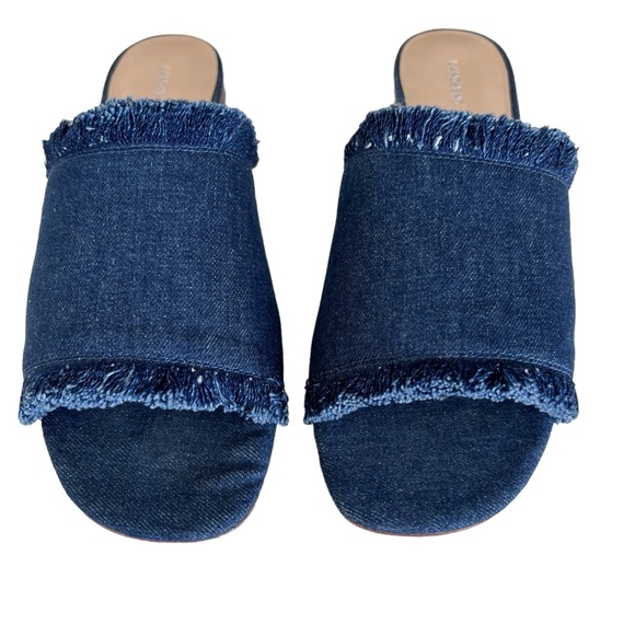 Land’s End denim slides Sz 11M.  Worn once. - Picture 2 of 7